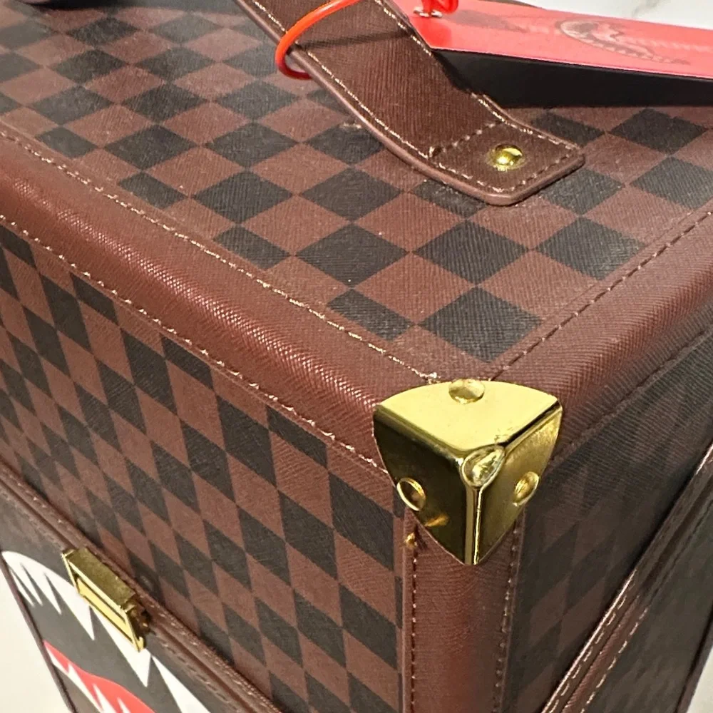 Sprayground Brown Checkered Chataraunga Bag
